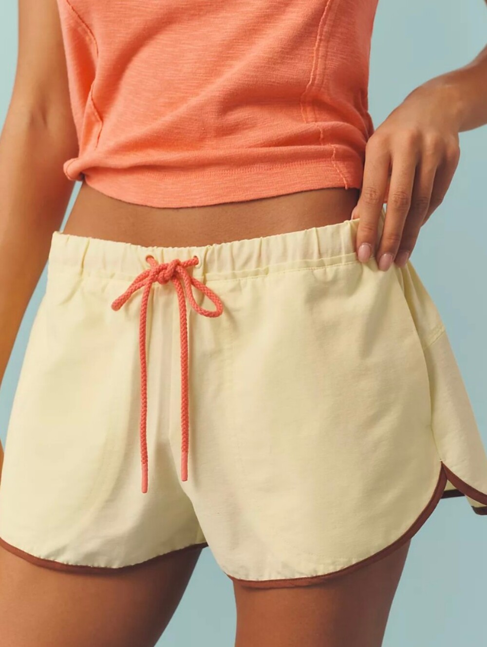 Anthropologie daily practice drawstring shorts lemonade | Size XXS NWT
